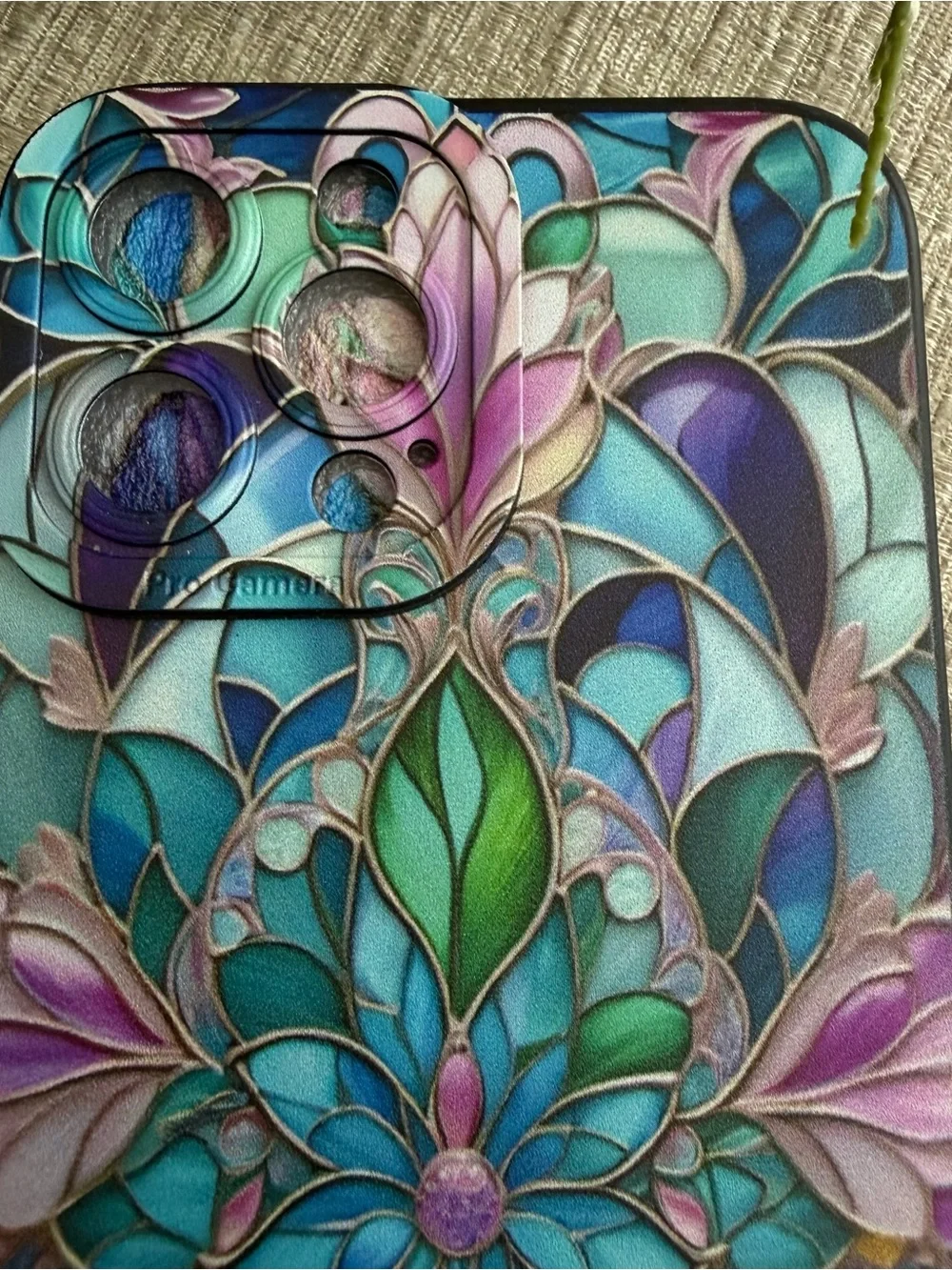 🦋 Beautiful Stained Glass Design iPhone 13 Pro Max Soft Protective Phone Cover